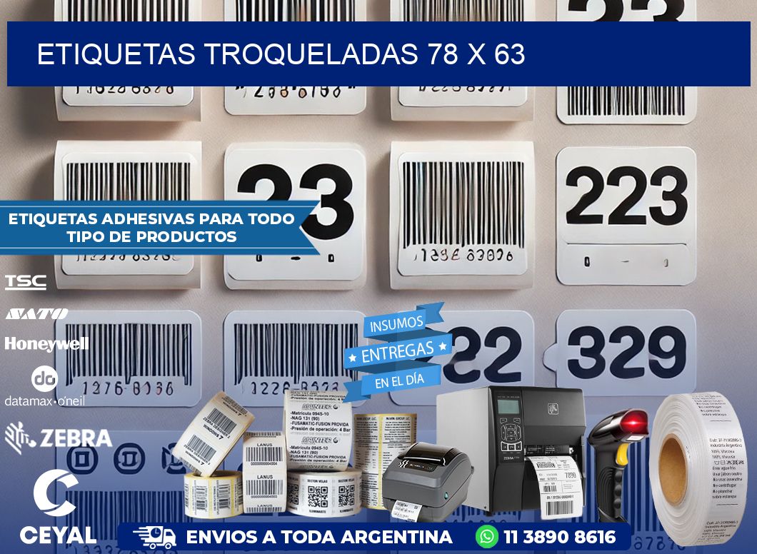 ETIQUETAS TROQUELADAS 78 x 63
