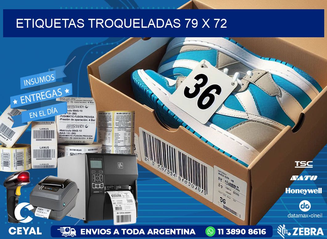 ETIQUETAS TROQUELADAS 79 x 72