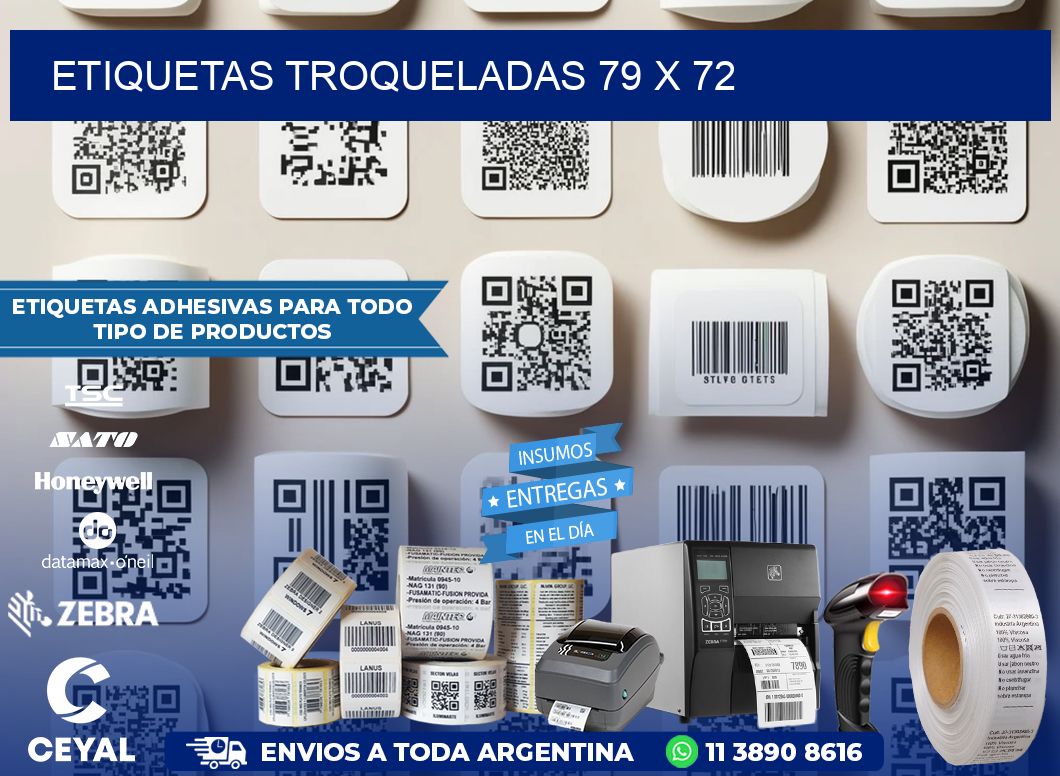 ETIQUETAS TROQUELADAS 79 x 72