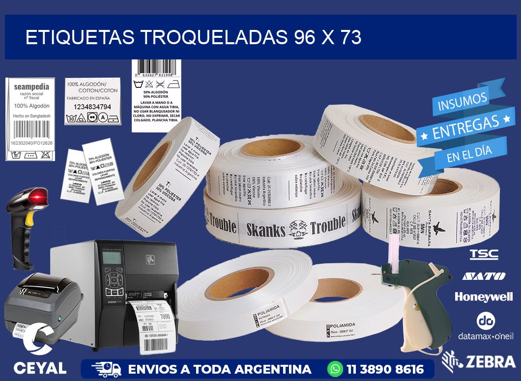 ETIQUETAS TROQUELADAS 96 x 73