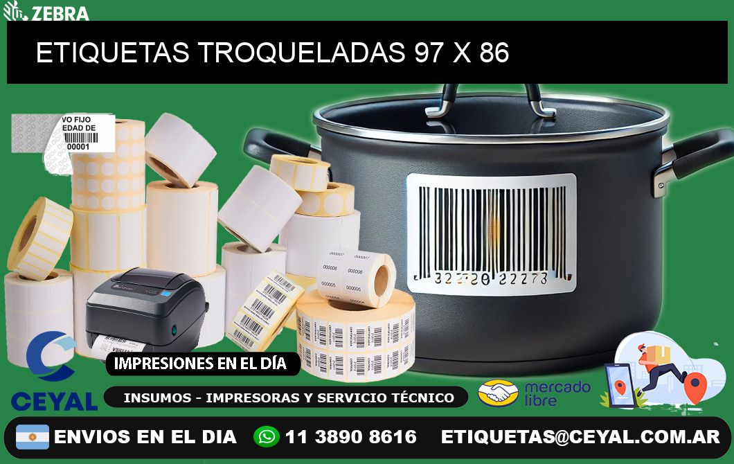 ETIQUETAS TROQUELADAS 97 x 86