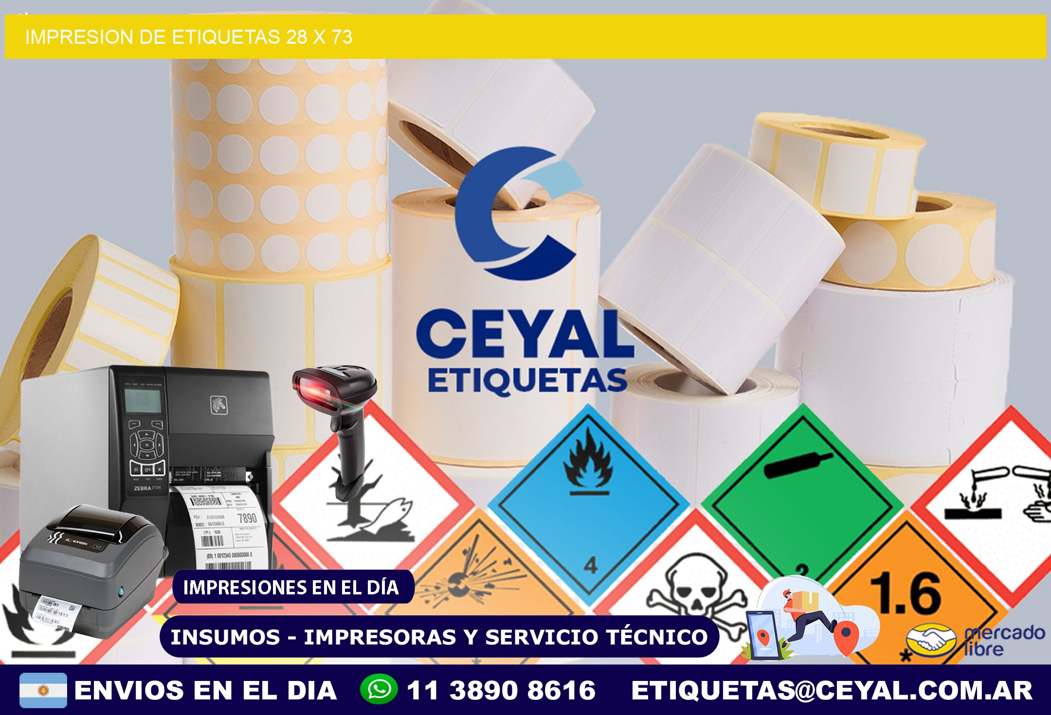 IMPRESION DE ETIQUETAS 28 x 73