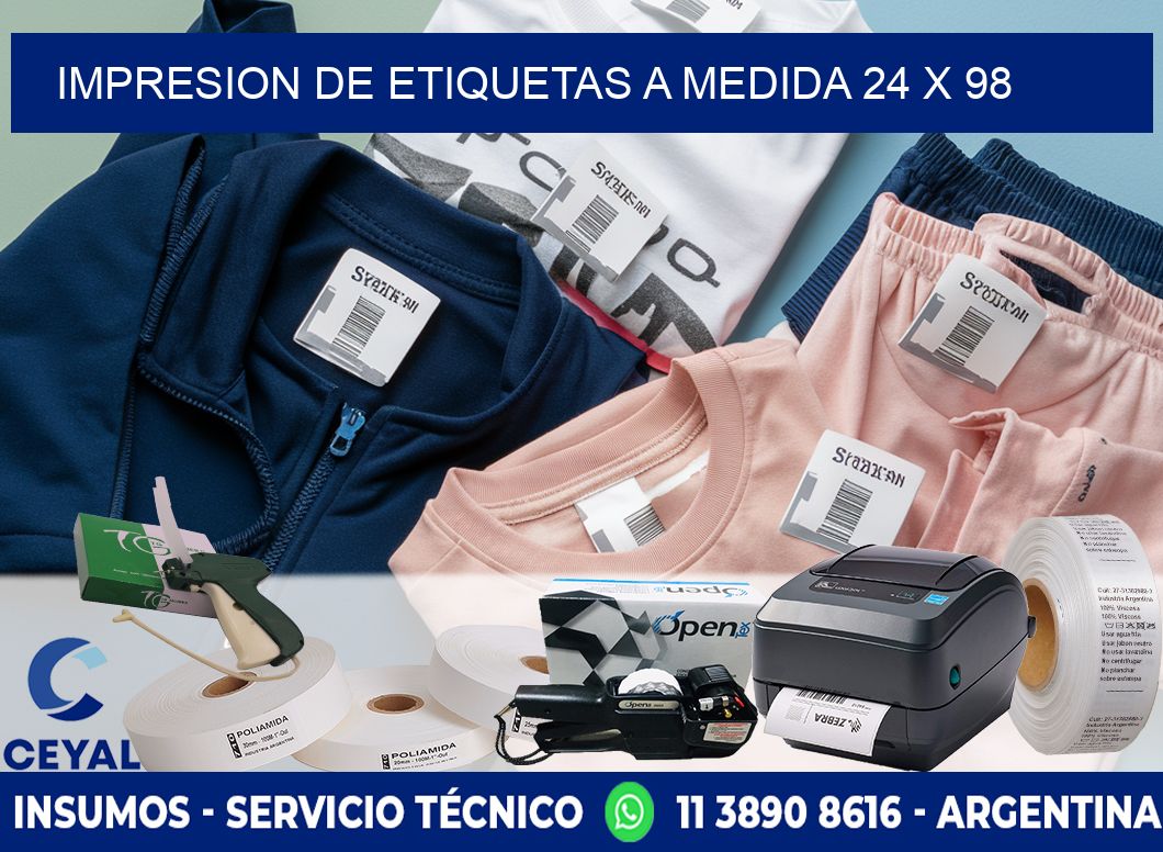 IMPRESION DE ETIQUETAS A MEDIDA 24 x 98
