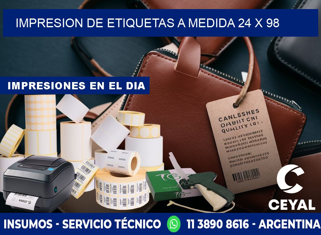 IMPRESION DE ETIQUETAS A MEDIDA 24 x 98