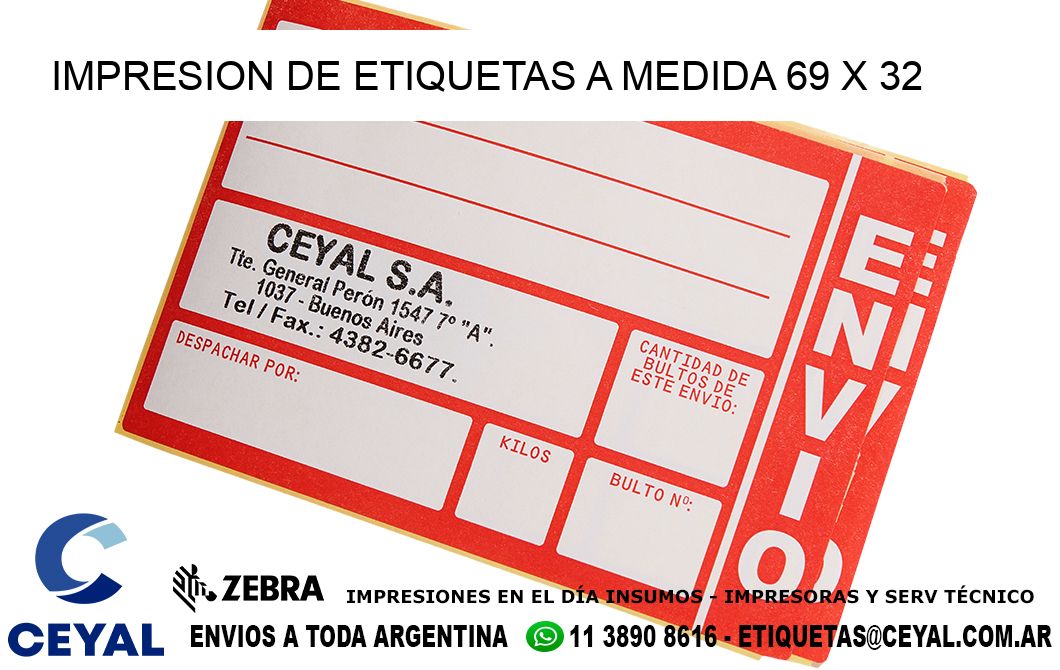 IMPRESION DE ETIQUETAS A MEDIDA 69 x 32