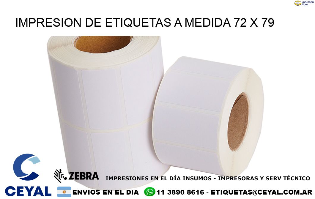 IMPRESION DE ETIQUETAS A MEDIDA 72 x 79