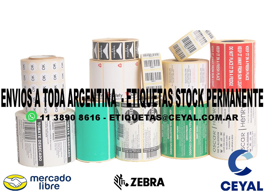 IMPRESION DE ETIQUETAS EN ROLLO 75 x 37