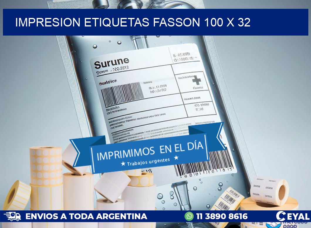 IMPRESION ETIQUETAS FASSON 100 x 32