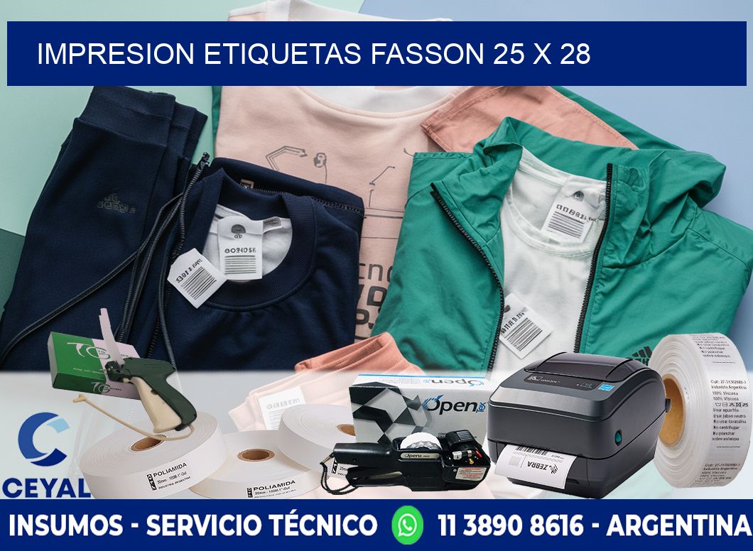 IMPRESION ETIQUETAS FASSON 25 x 28