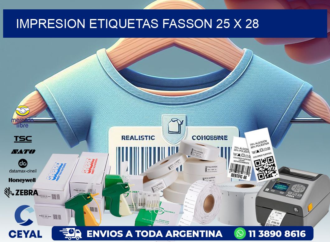 IMPRESION ETIQUETAS FASSON 25 x 28