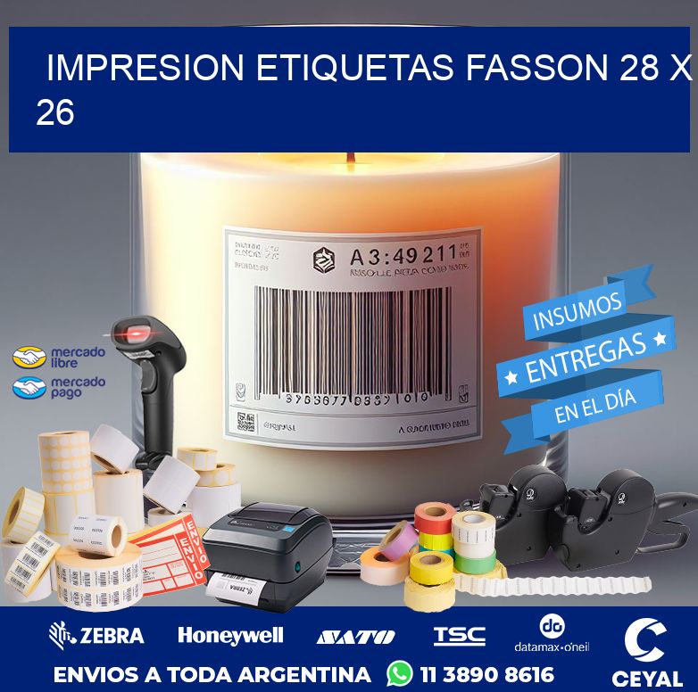 IMPRESION ETIQUETAS FASSON 28 x 26