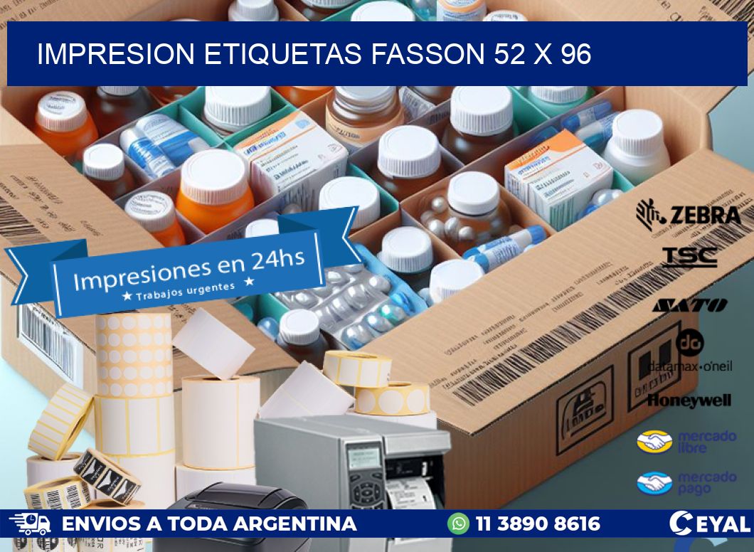 IMPRESION ETIQUETAS FASSON 52 x 96