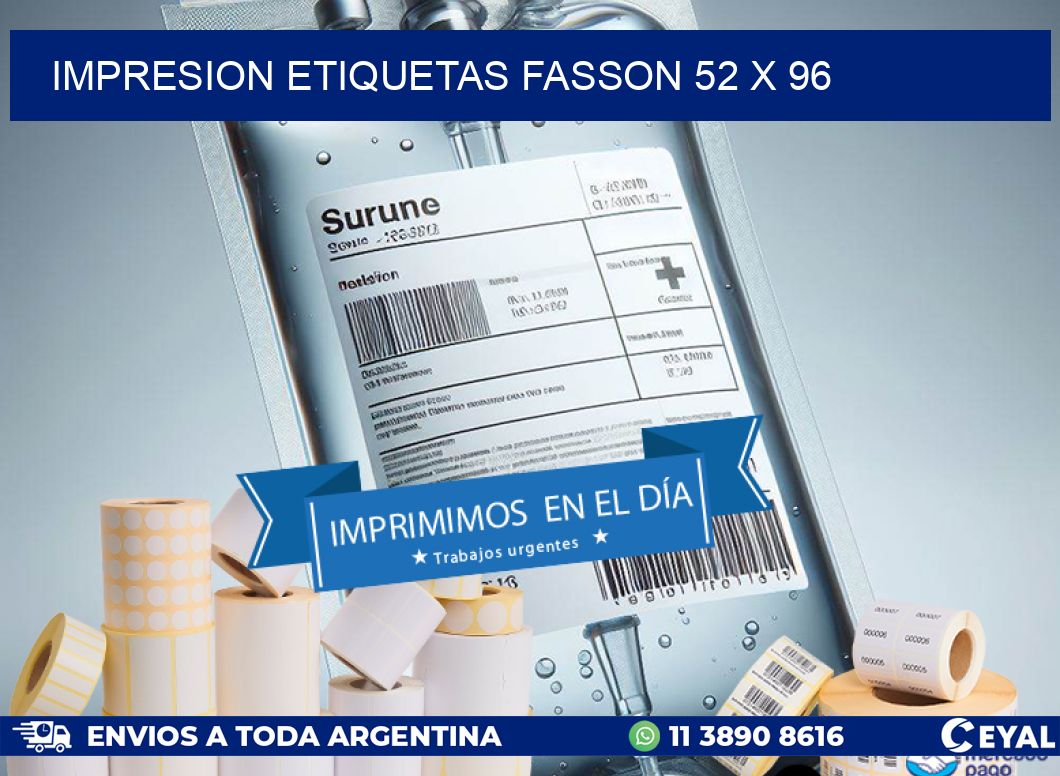 IMPRESION ETIQUETAS FASSON 52 x 96