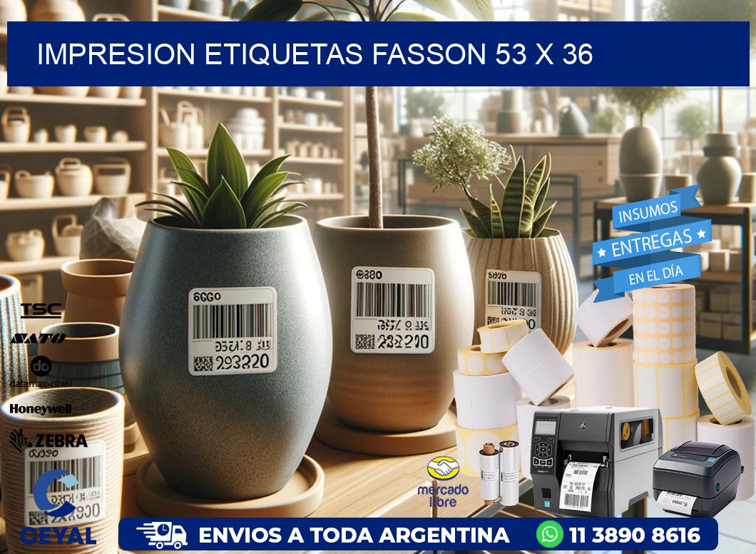 IMPRESION ETIQUETAS FASSON 53 x 36