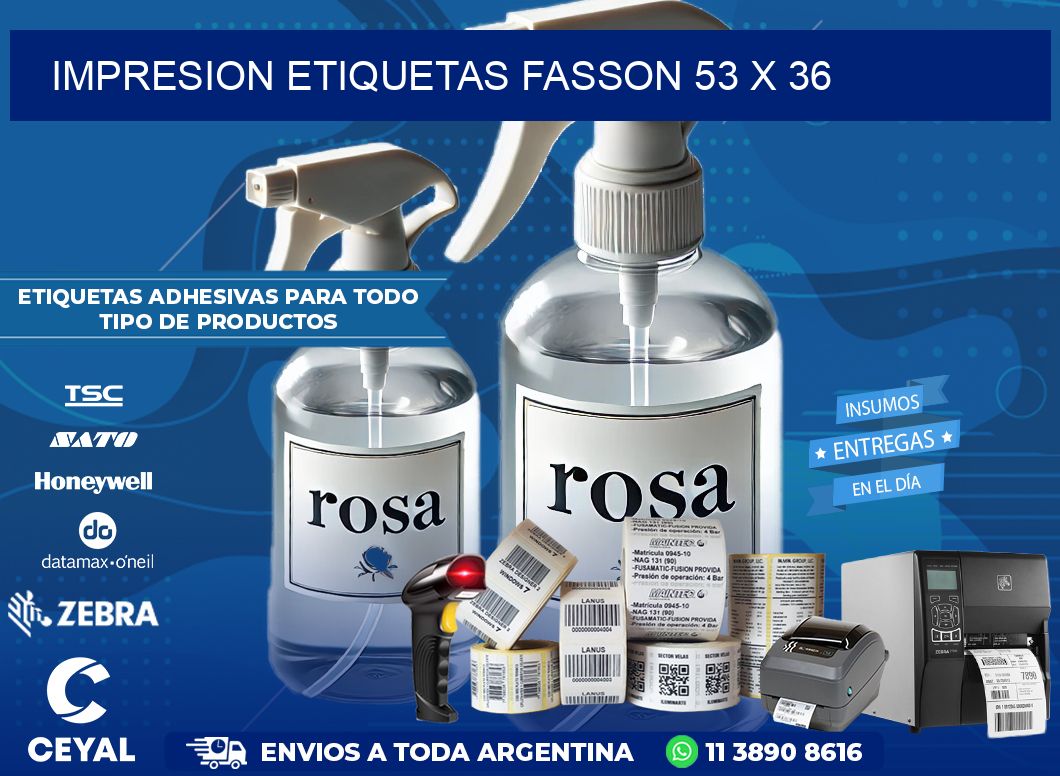 IMPRESION ETIQUETAS FASSON 53 x 36