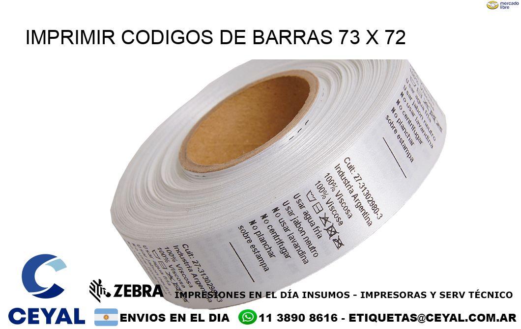 IMPRIMIR CODIGOS DE BARRAS 73 x 72