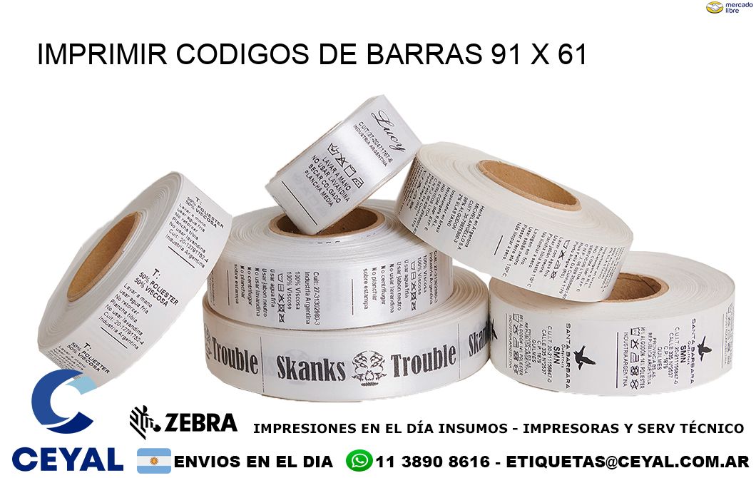 IMPRIMIR CODIGOS DE BARRAS 91 x 61