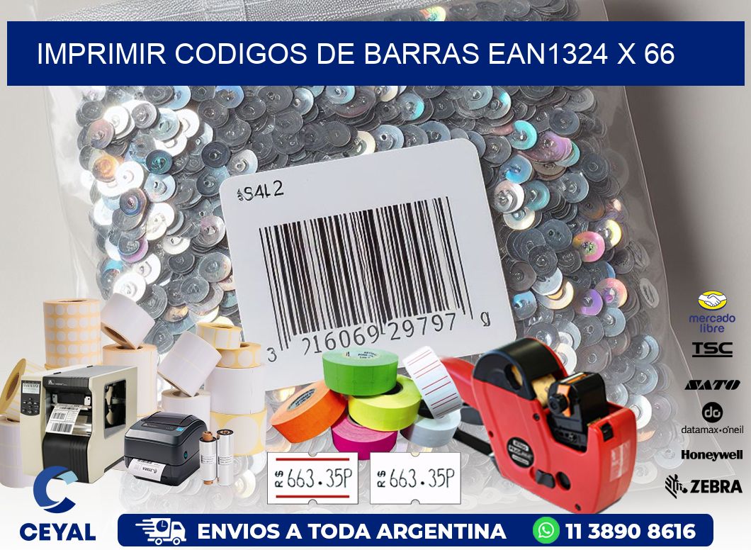 IMPRIMIR CODIGOS DE BARRAS EAN1324 x 66