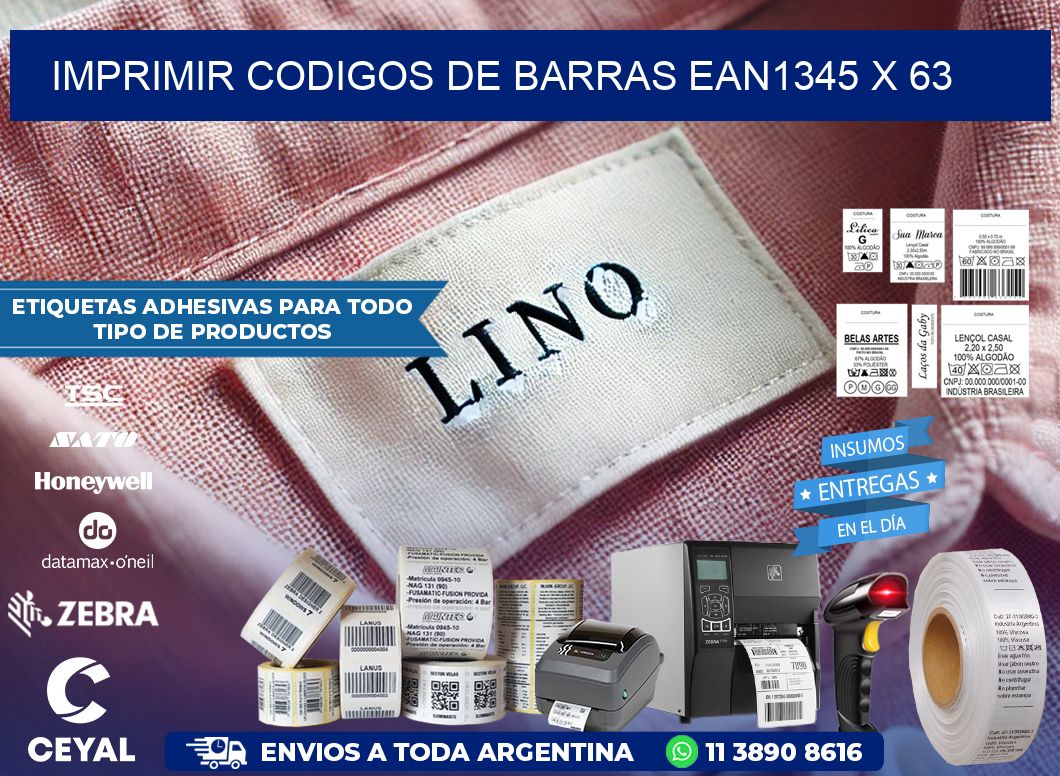 IMPRIMIR CODIGOS DE BARRAS EAN1345 x 63
