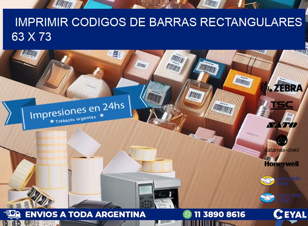 IMPRIMIR CODIGOS DE BARRAS RECTANGULARES 63 x 73