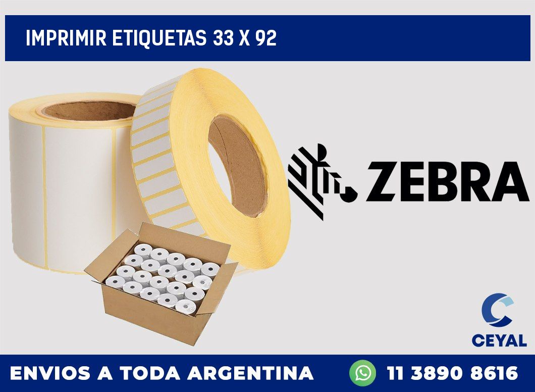 IMPRIMIR ETIQUETAS 33 x 92