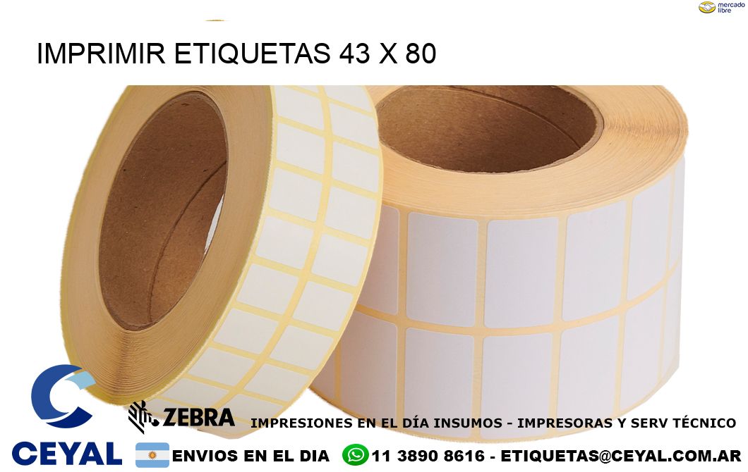 IMPRIMIR ETIQUETAS 43 x 80