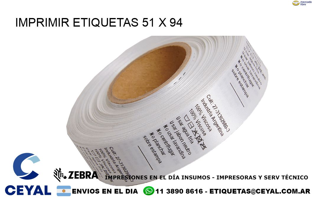 IMPRIMIR ETIQUETAS 51 x 94