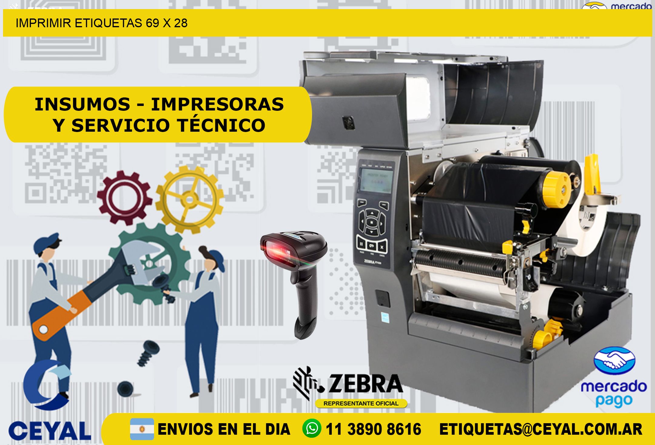 IMPRIMIR ETIQUETAS 69 x 28