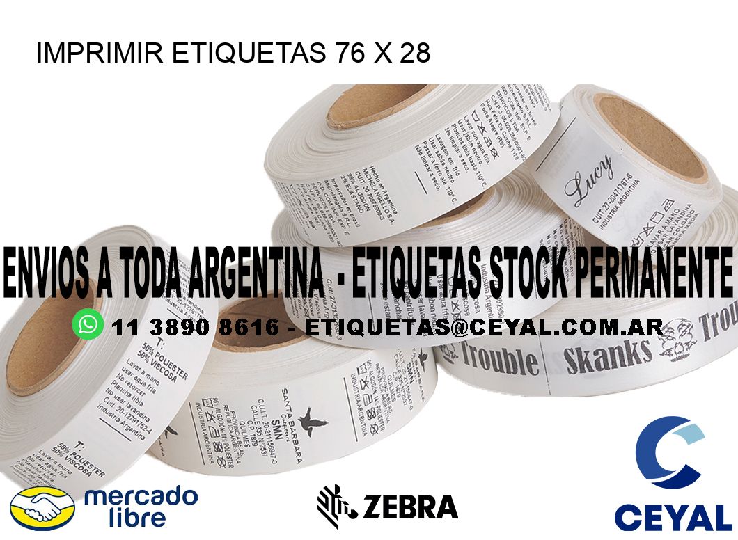 IMPRIMIR ETIQUETAS 76 x 28