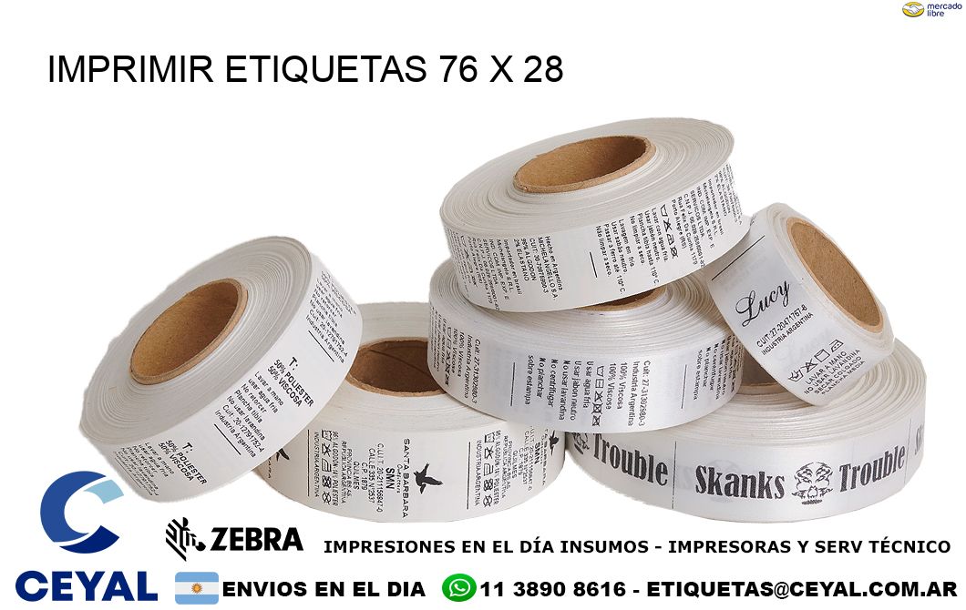 IMPRIMIR ETIQUETAS 76 x 28