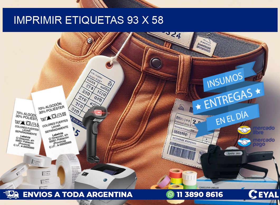 IMPRIMIR ETIQUETAS 93 x 58