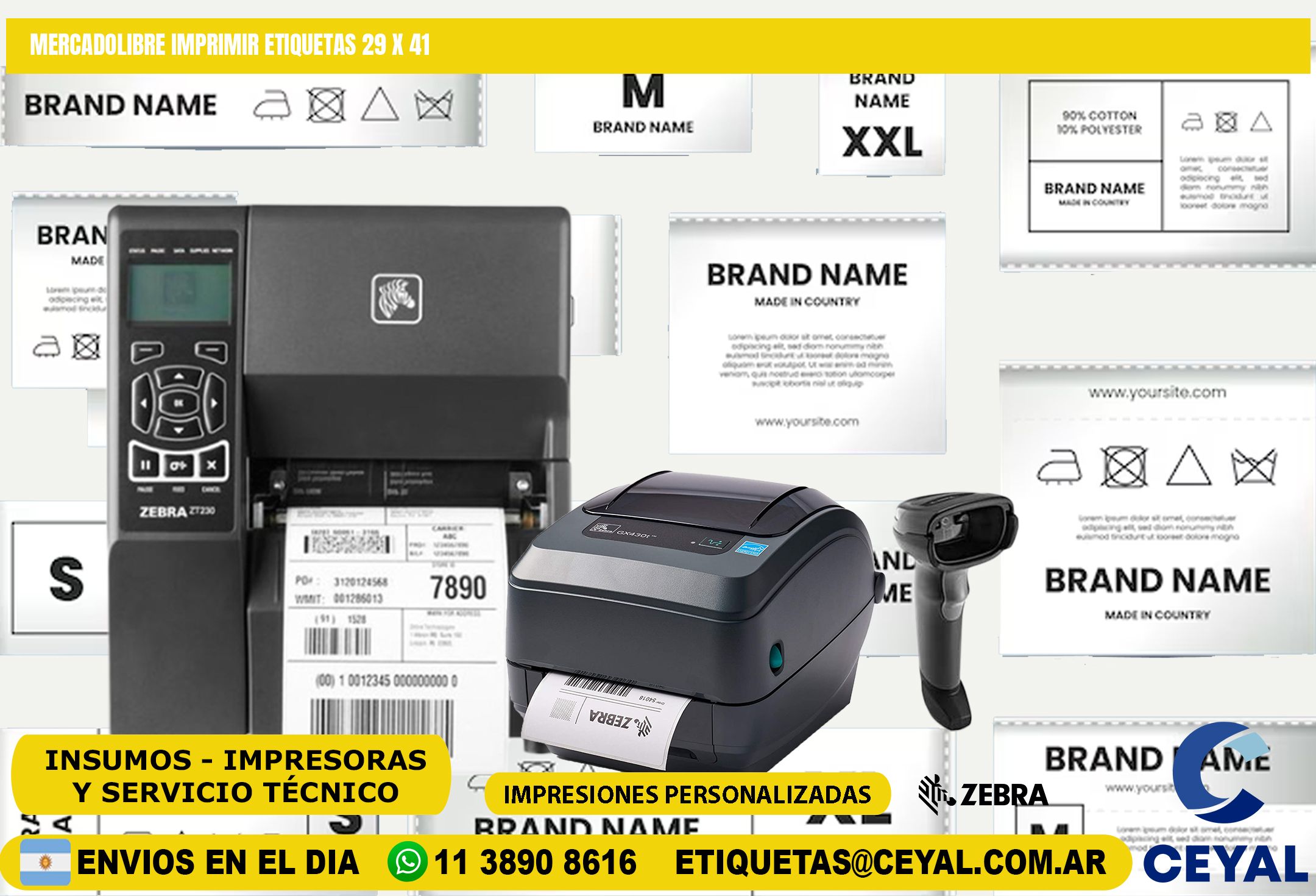 MERCADOLIBRE IMPRIMIR ETIQUETAS 29 x 41