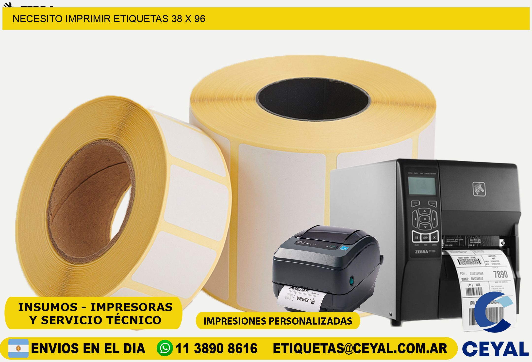 NECESITO IMPRIMIR ETIQUETAS 38 x 96