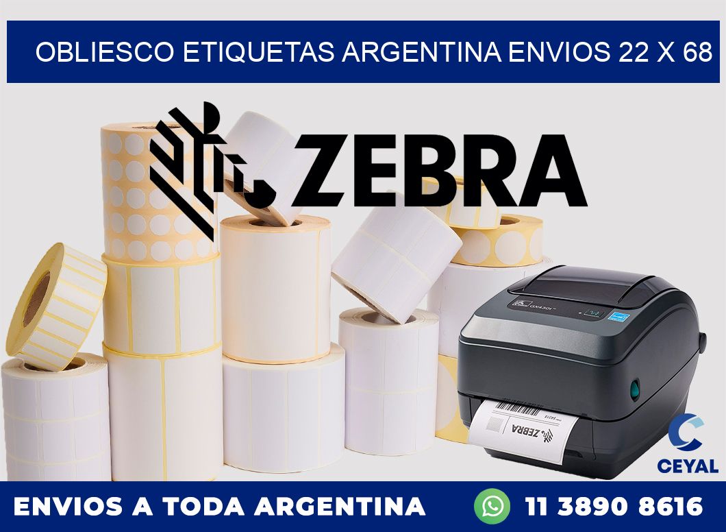 OBLIESCO ETIQUETAS ARGENTINA ENVIOS 22 x 68