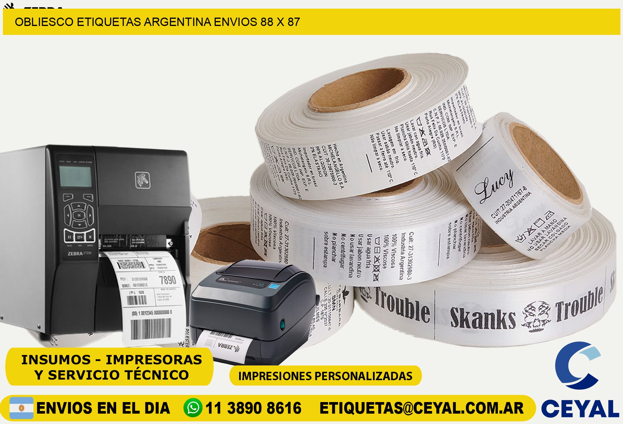 OBLIESCO ETIQUETAS ARGENTINA ENVIOS 88 x 87