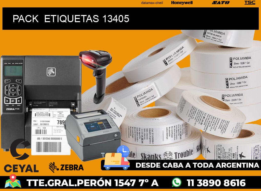 PACK  ETIQUETAS 13405