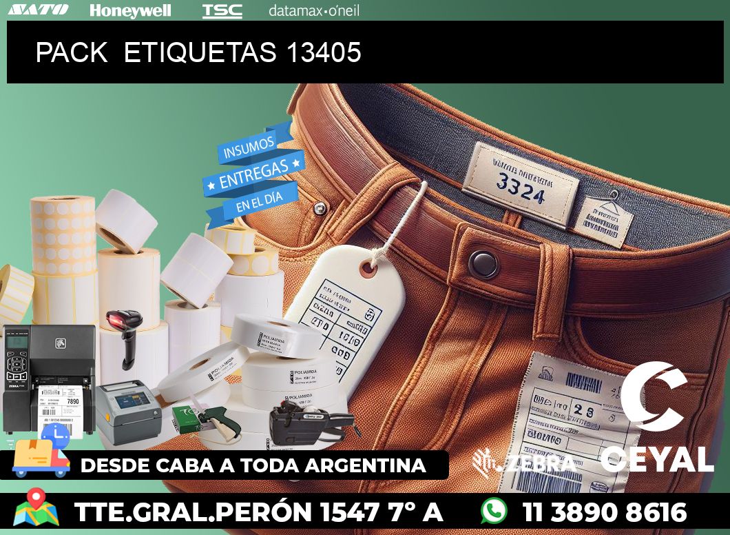 PACK  ETIQUETAS 13405