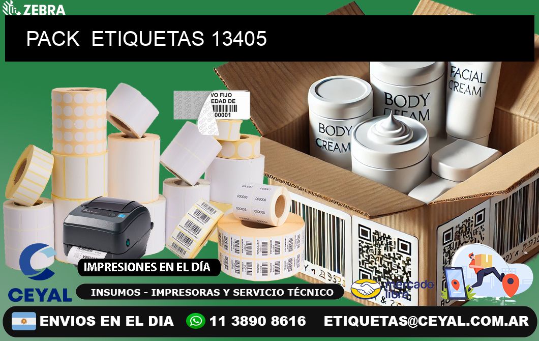 PACK  ETIQUETAS 13405