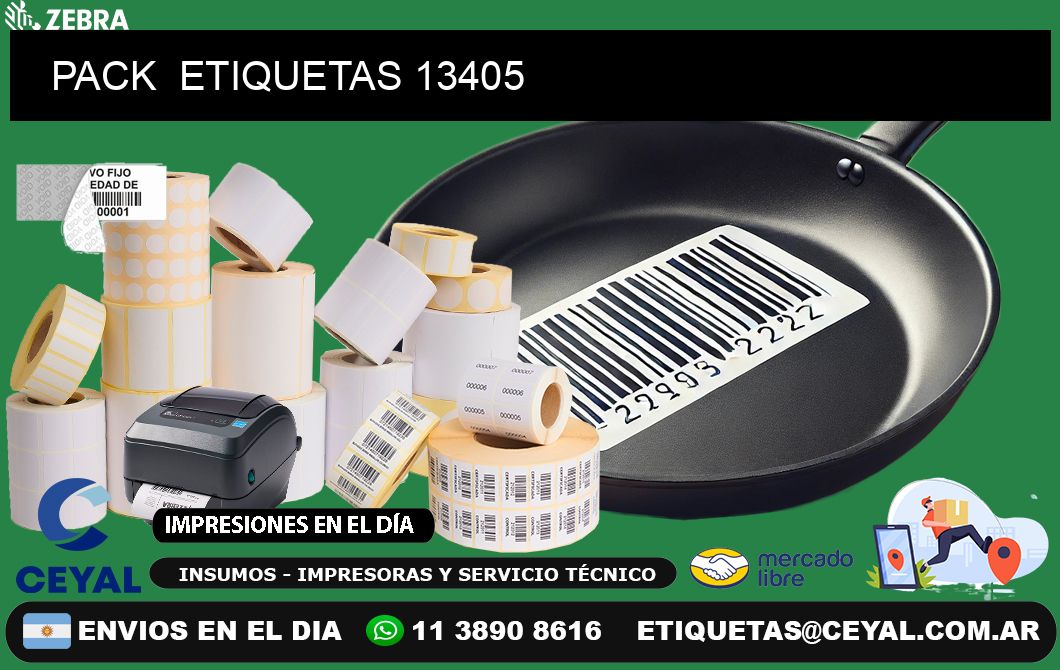 PACK  ETIQUETAS 13405