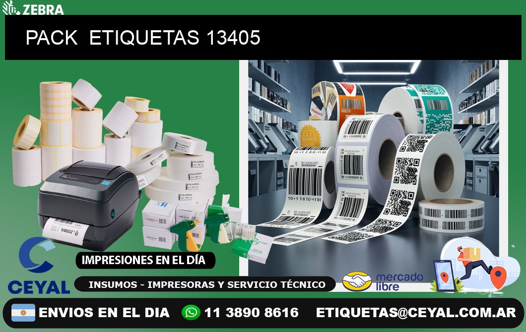 PACK  ETIQUETAS 13405