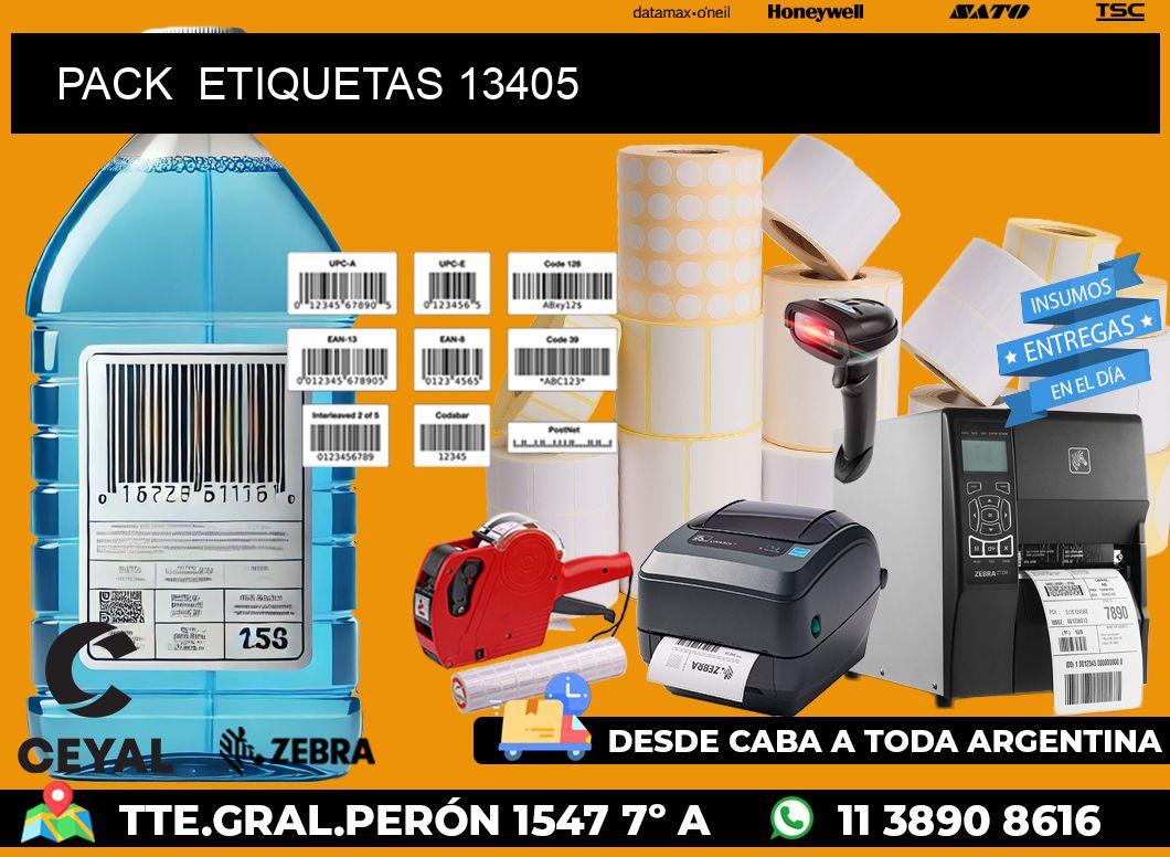 PACK  ETIQUETAS 13405