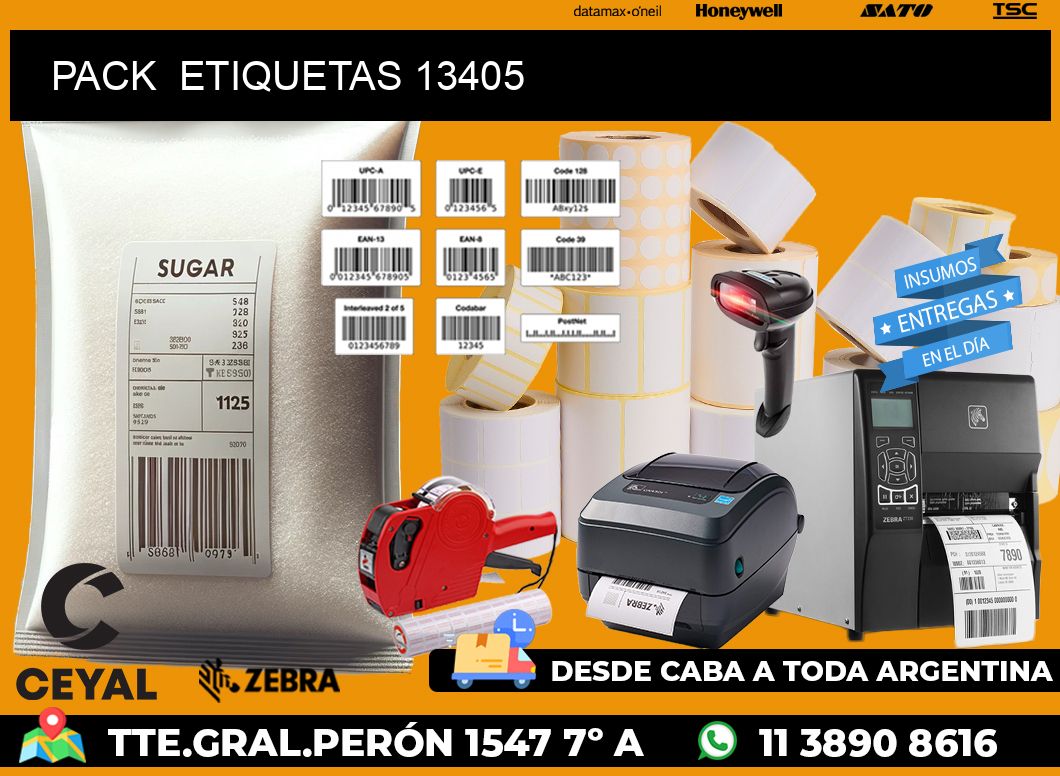 PACK  ETIQUETAS 13405