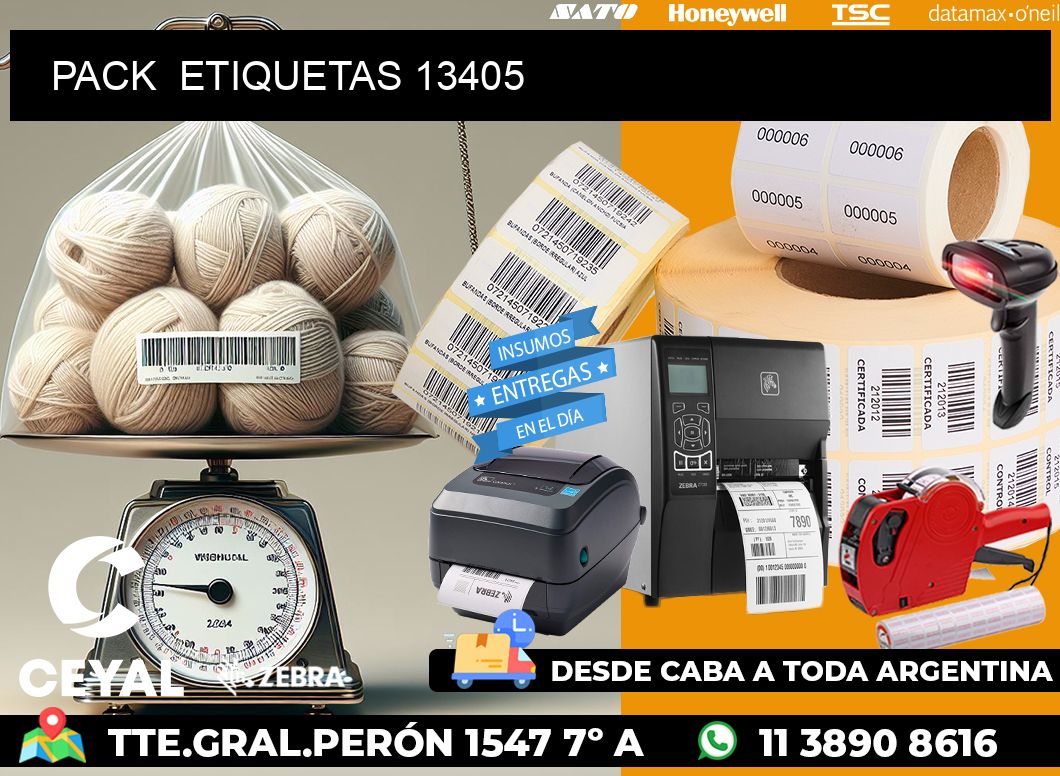 PACK  ETIQUETAS 13405