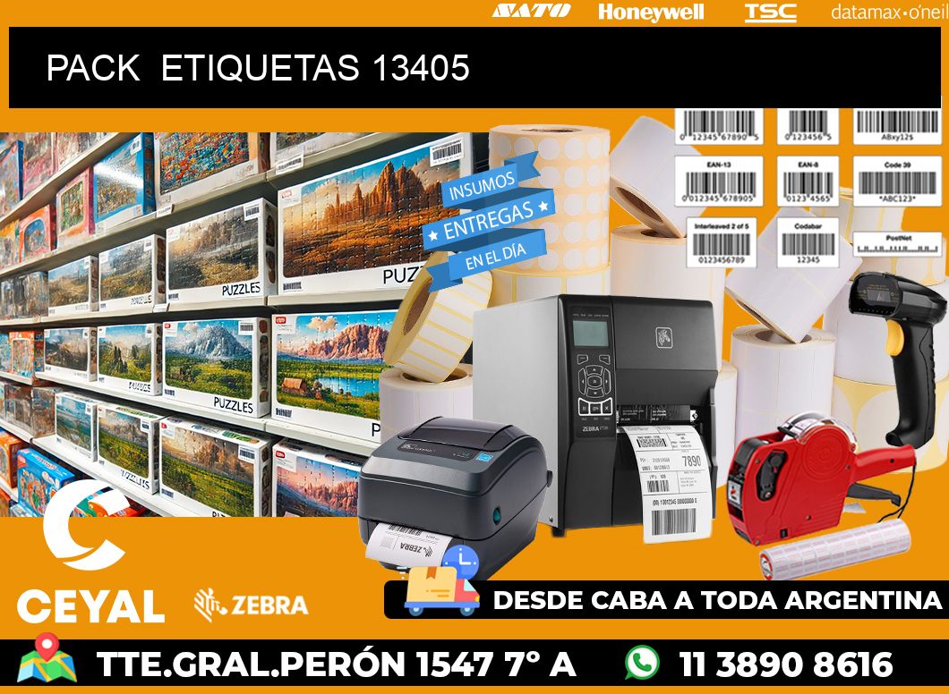 PACK  ETIQUETAS 13405