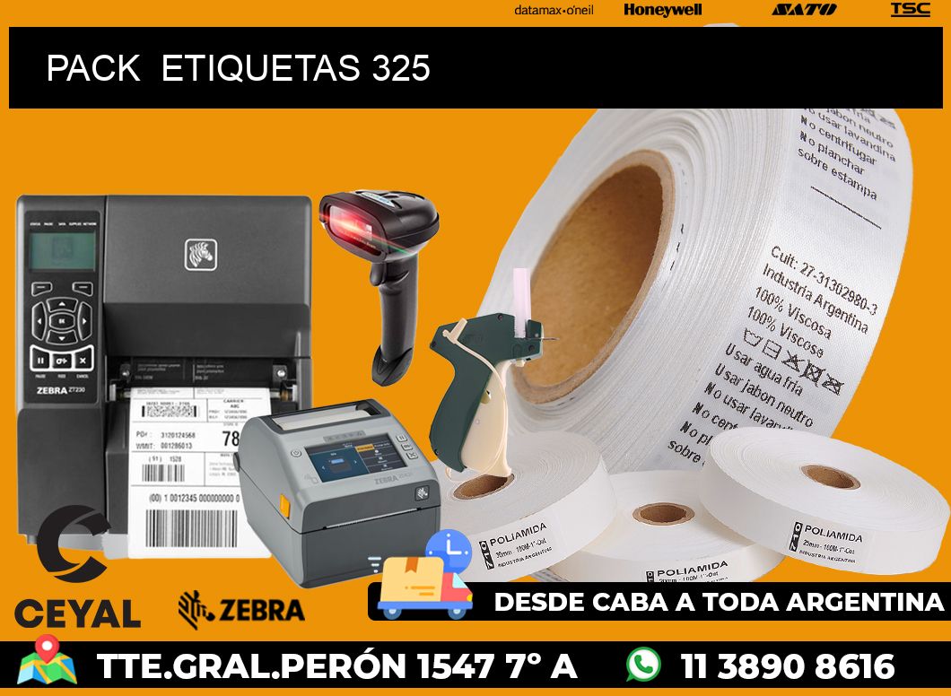 PACK  ETIQUETAS 325