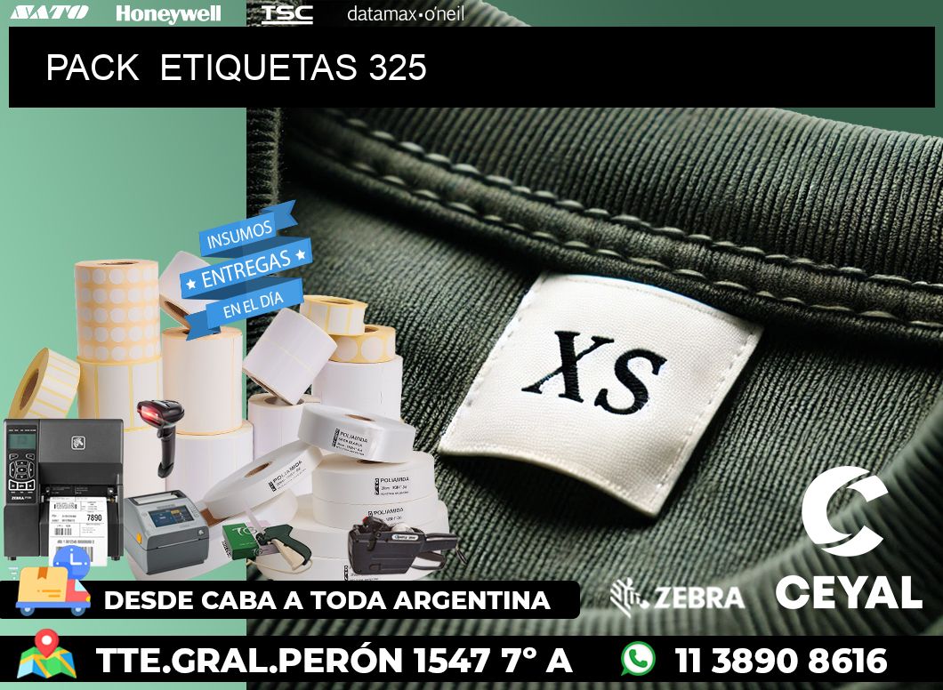 PACK  ETIQUETAS 325