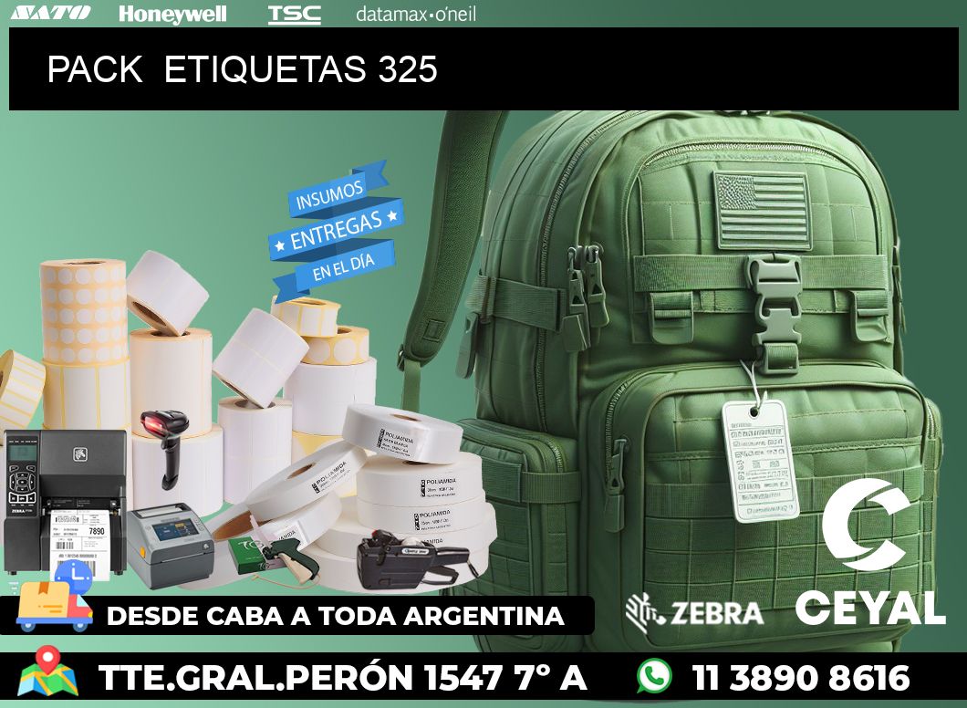 PACK  ETIQUETAS 325