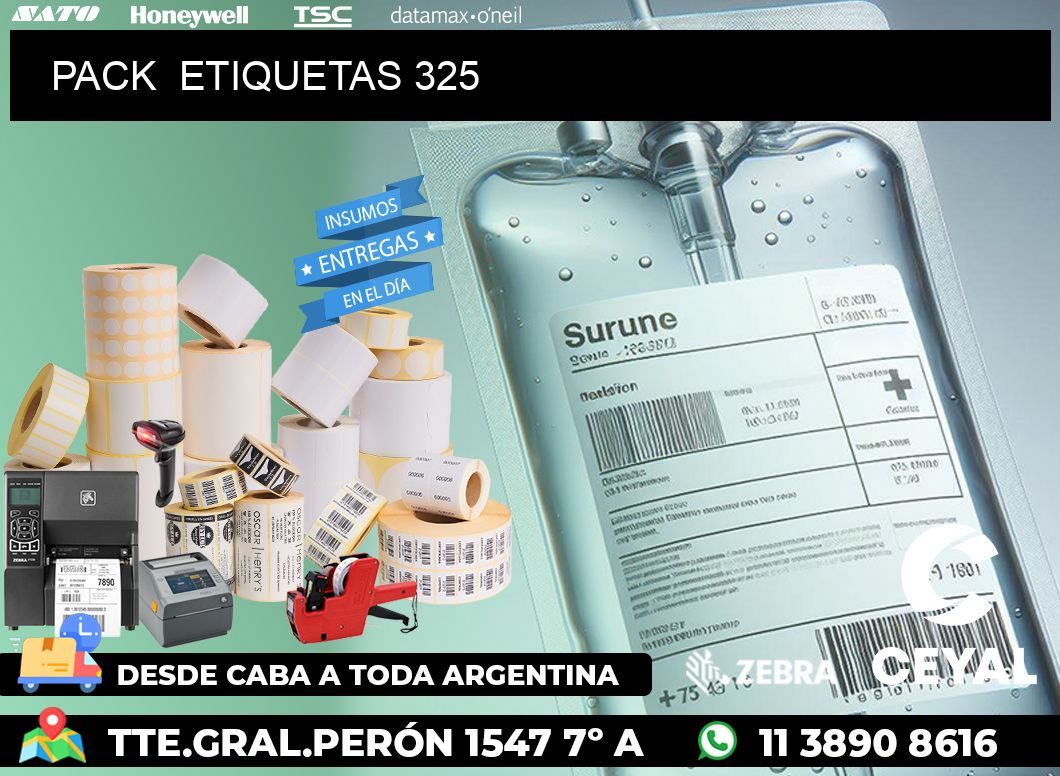 PACK  ETIQUETAS 325