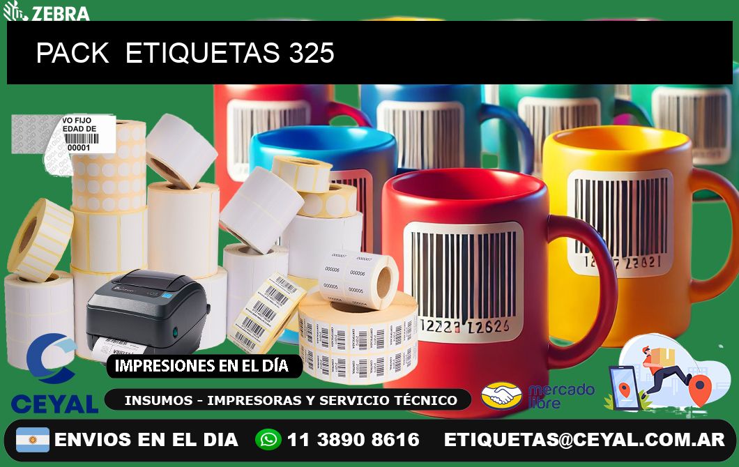 PACK  ETIQUETAS 325