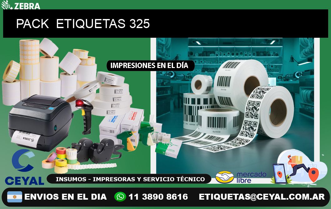 PACK  ETIQUETAS 325